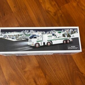 Hess 2006 Toy Truck and Helicopter Set White Green Tested Works with Box